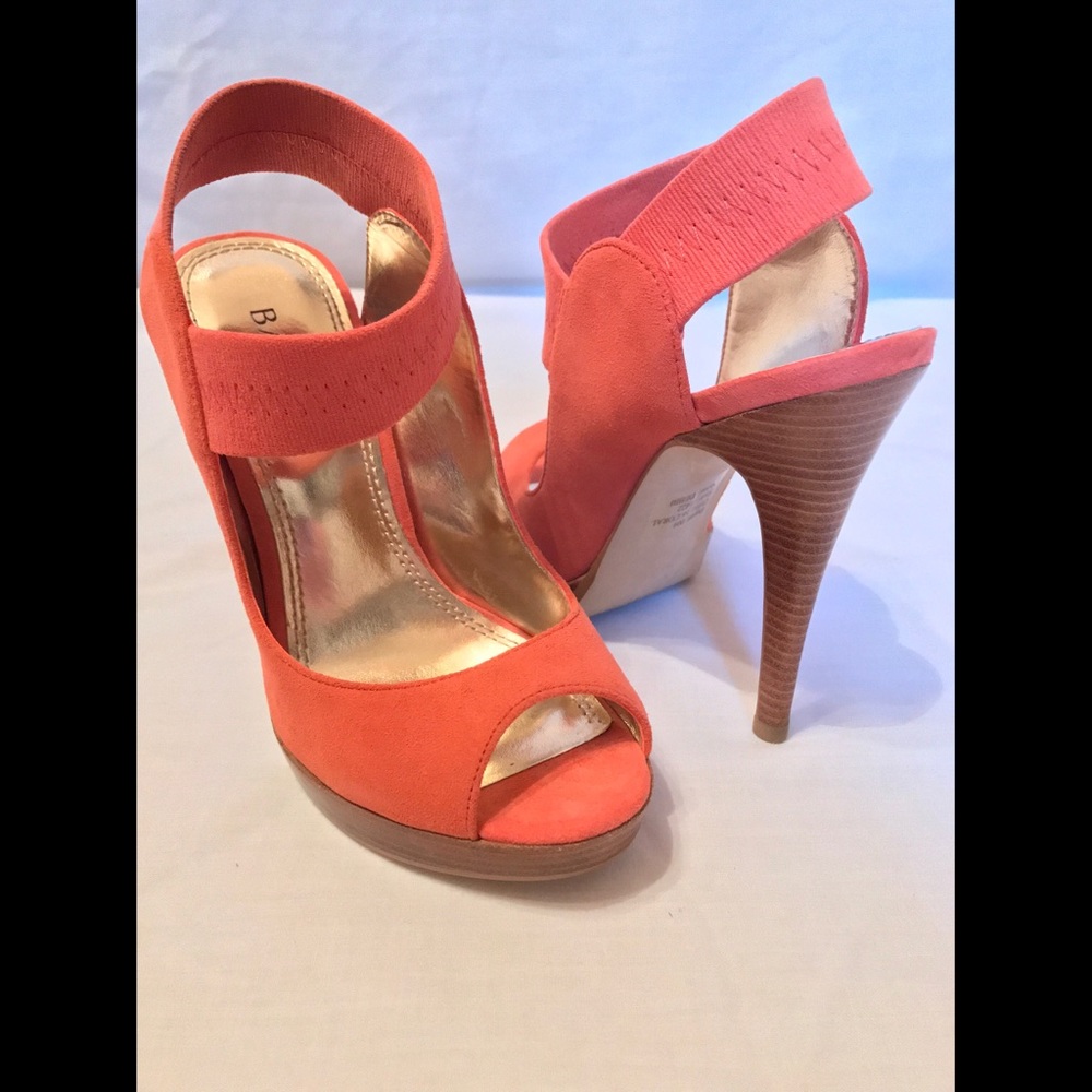 Bakers Coral elastic peep toe heel with platform