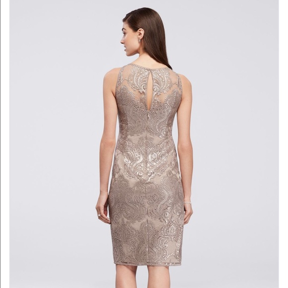 💜 Adrianne Papell baroque lace sequin dress - Picture 2 of 5