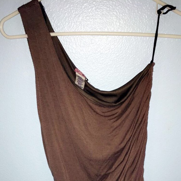 Brown strapless dress - Picture 3 of 5