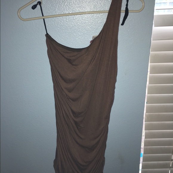 Brown strapless dress - Picture 5 of 5