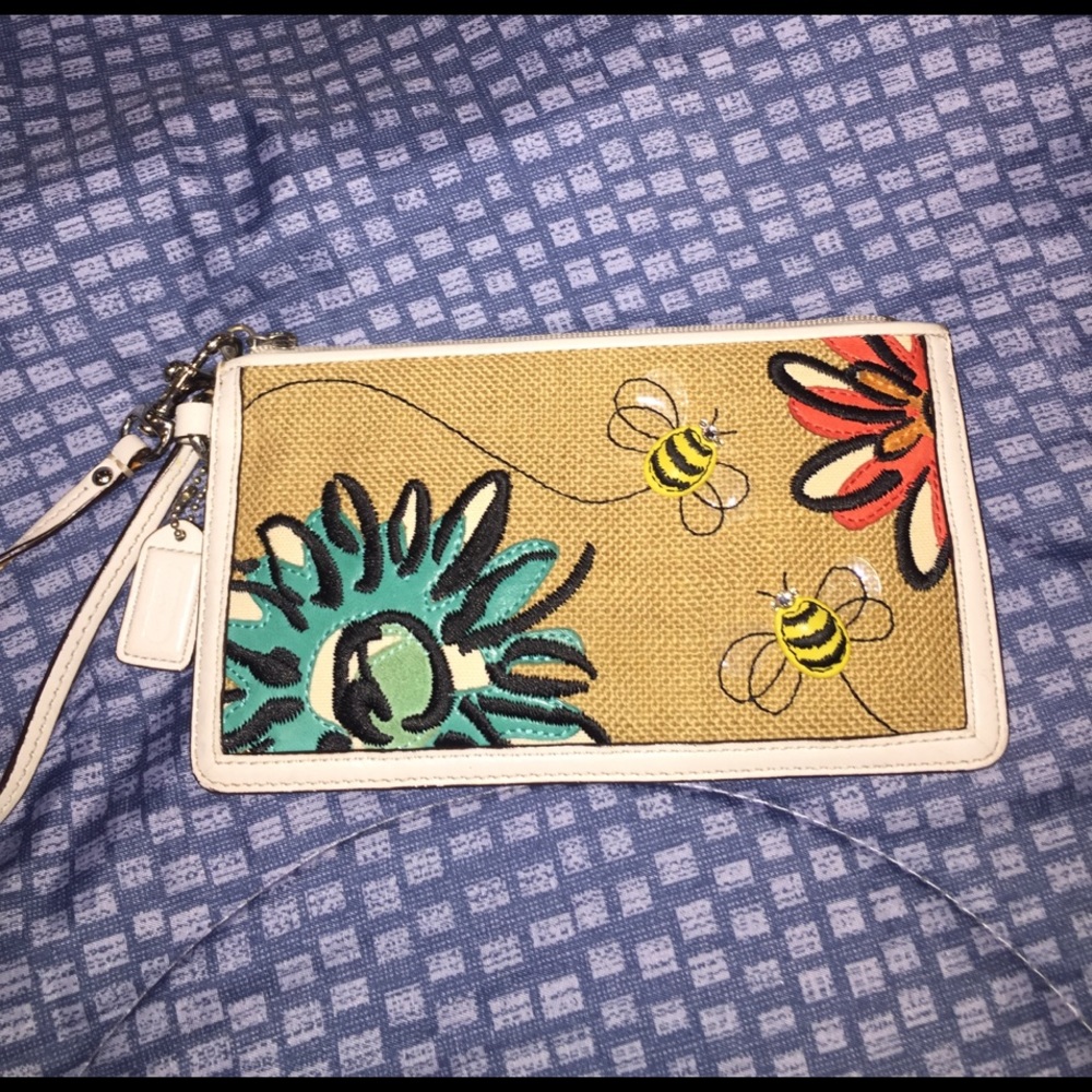 Authentic Coach Bumblebee Wristlet