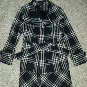 Express Black & White Coat
