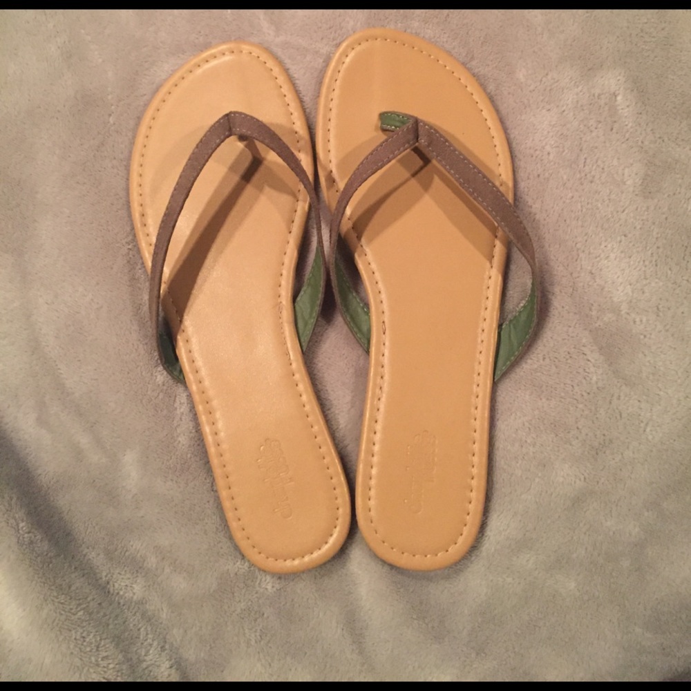 Cute army green sandals