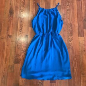 Blue spaghetti strap dress