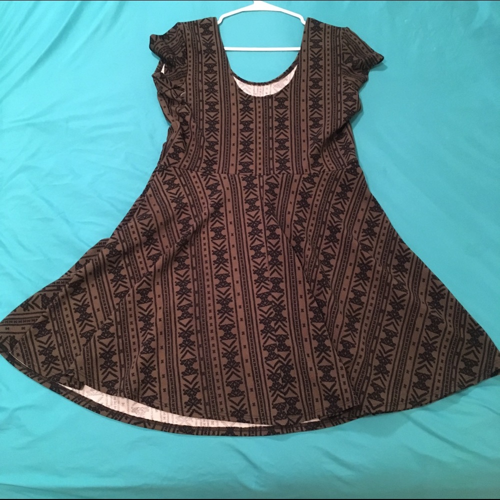 Aztec Pattern Skater Dress