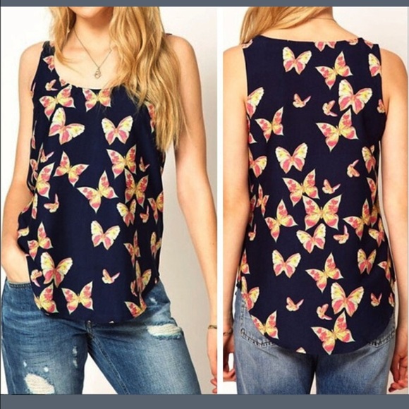 A Dream Come True Tops - 🆑‼️LAST 1‼️ 🎉HPx3🎉 Pretty Butterfly Tank