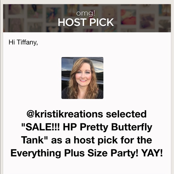 🆑‼️LAST 1‼️ 🎉HPx3🎉 Pretty Butterfly Tank - Picture 4 of 5