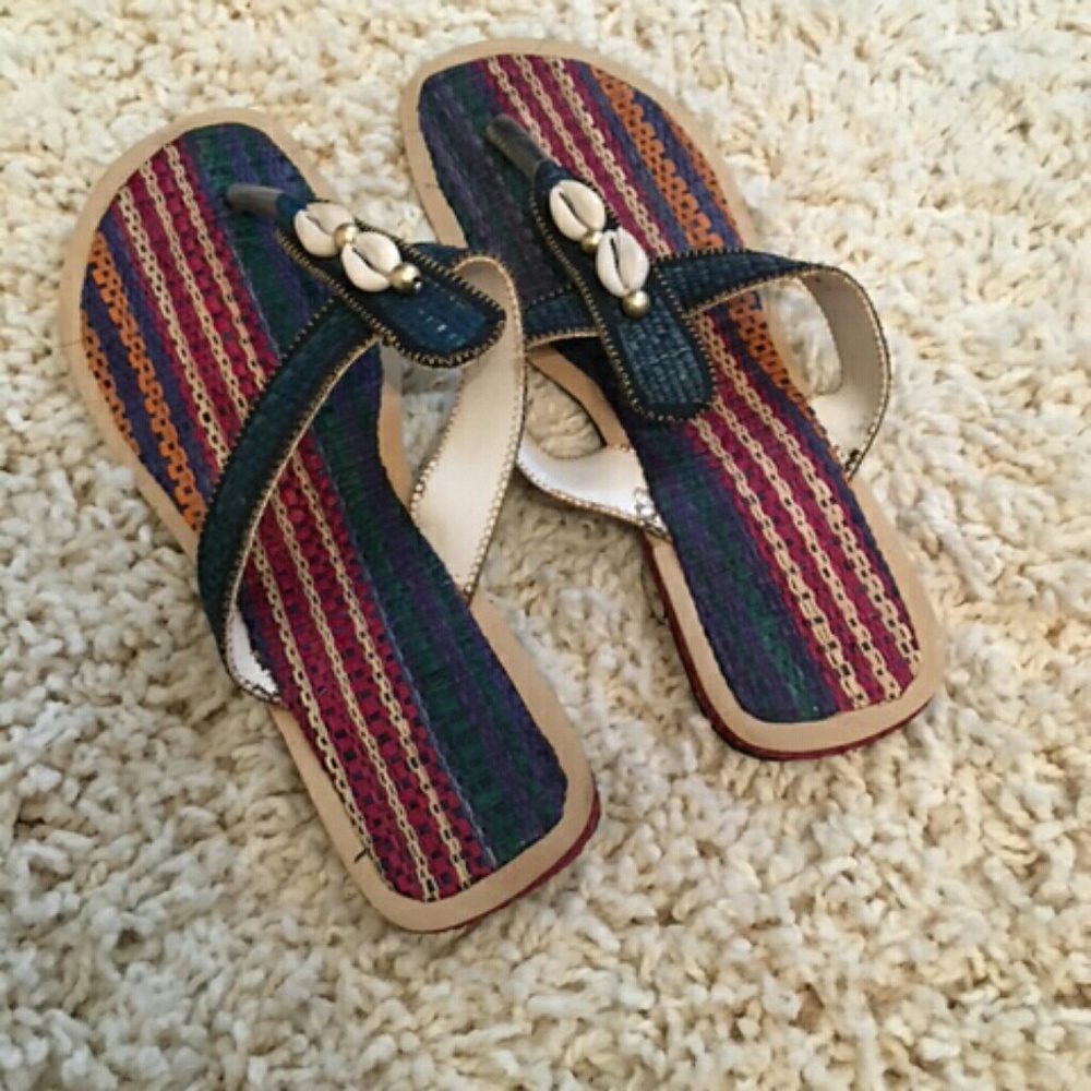 Original African tribe women sandals size 9