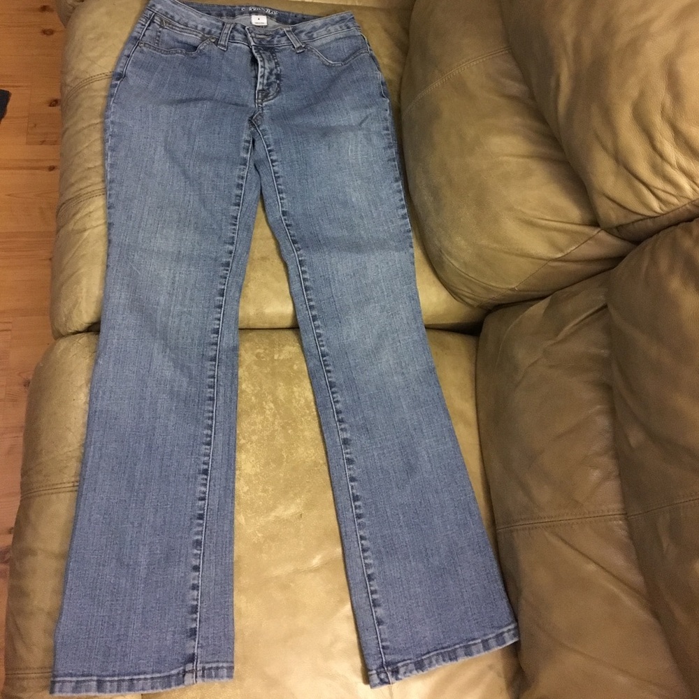 Plain blue jeans