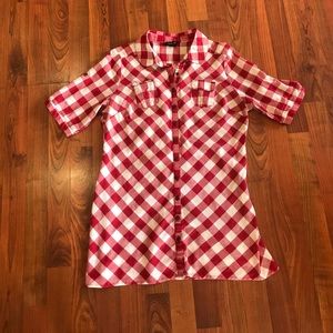 Long button down tee