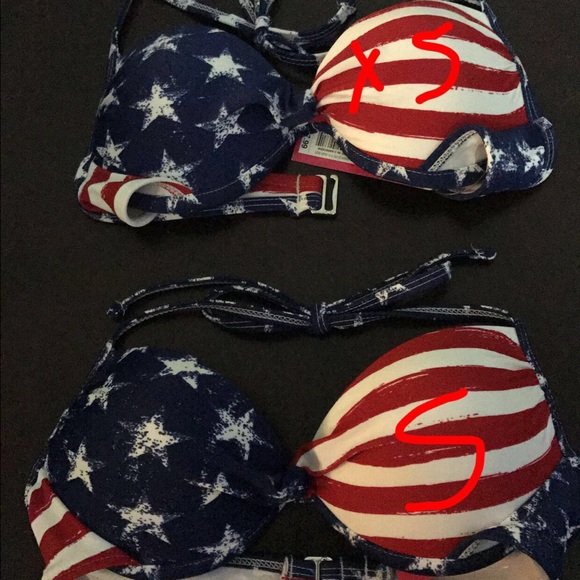 SALE NWT American Flag Padded Bikini Top - Picture 3 of 8
