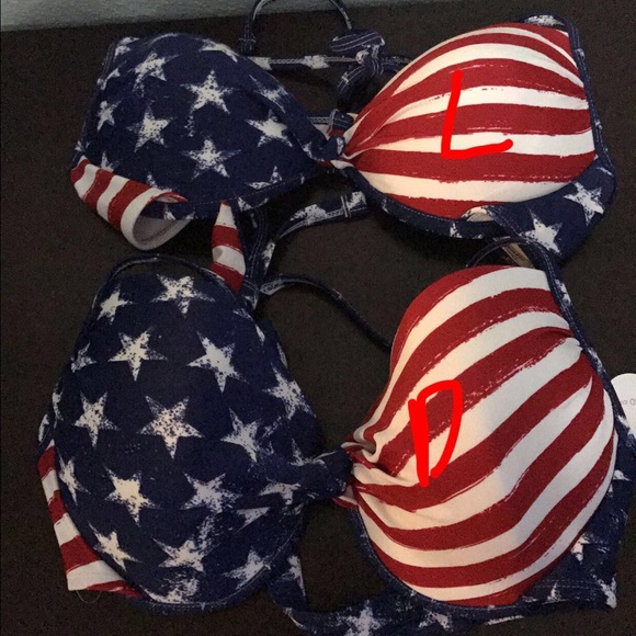 SALE NWT American Flag Padded Bikini Top - Picture 5 of 8