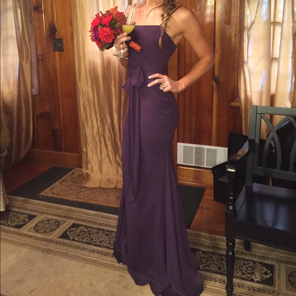 Vera wang white Spaghetti Strap Chiffon Skirt