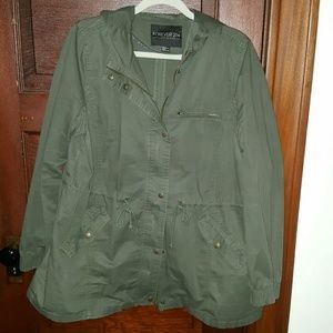 Green utility jacket