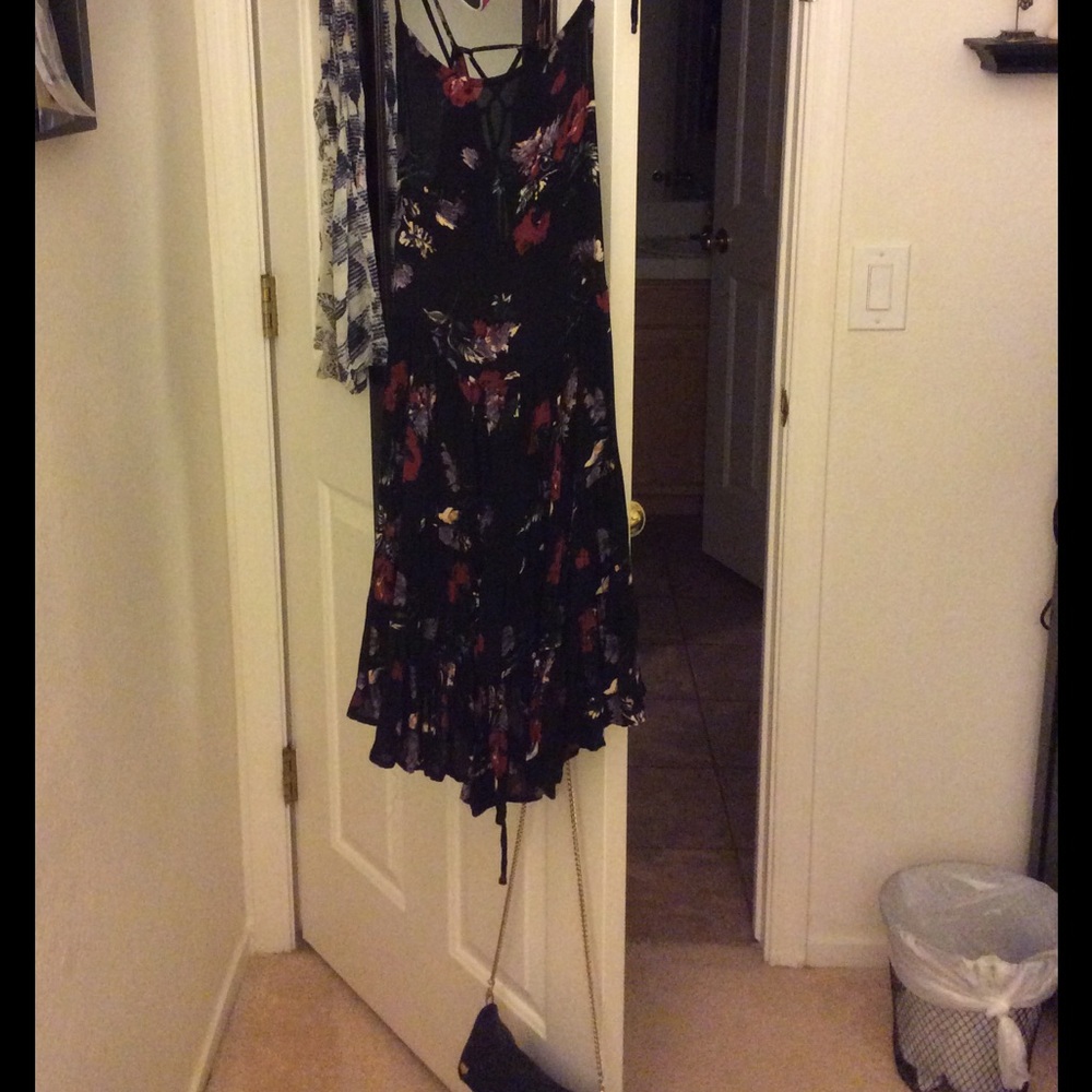 Free people black floral dress
