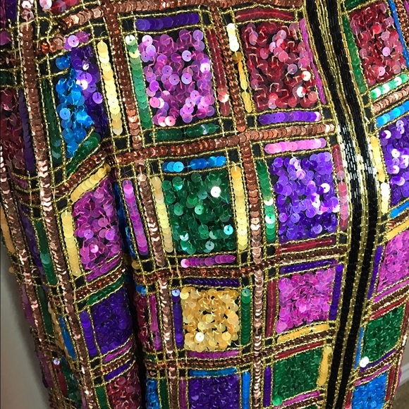 🚫SOLD🚫 Vintage Spring Dynasty Sequin Blazer - Picture 3 of 6
