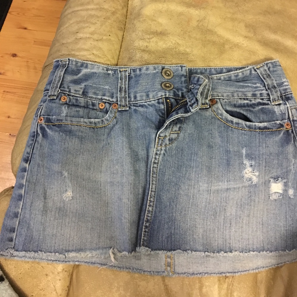 Denim mini skirt