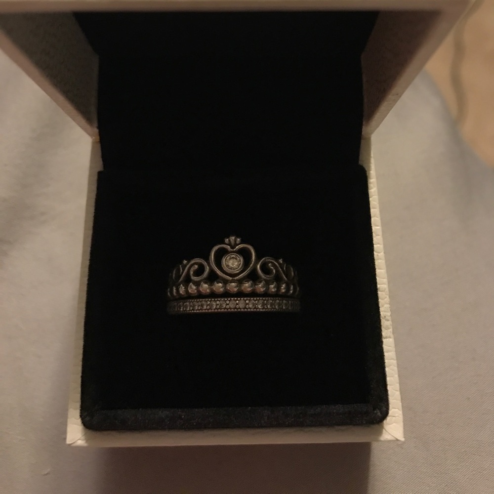 Pandora 'My Princess' ring with stack