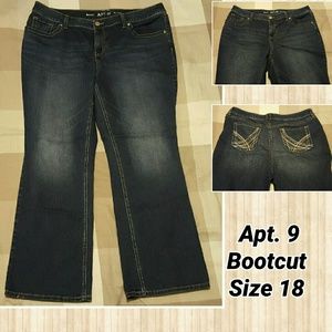 Apt. 9 Bootcut Jeans, Size 18