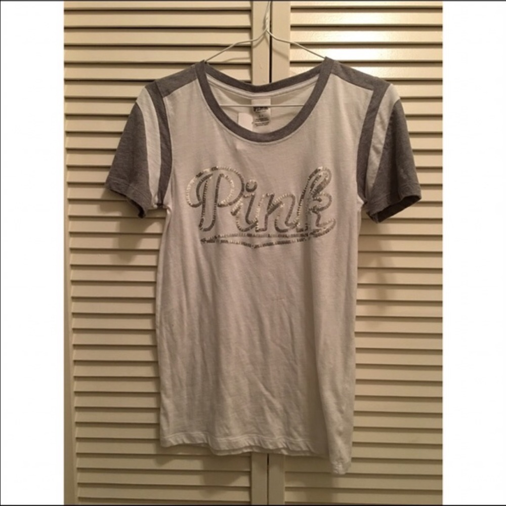 VS PINK WHITE TEE