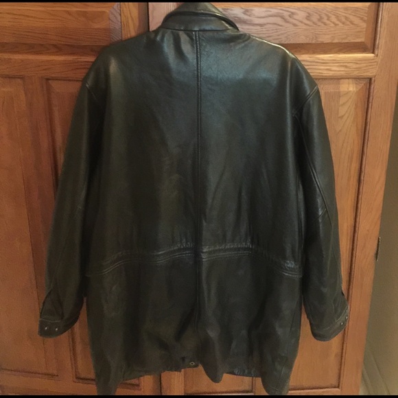 Men's 3/4 Length butter soft leather coat - Picture 3 of 3