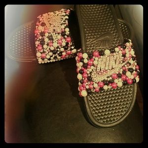 Custom made Nike slides