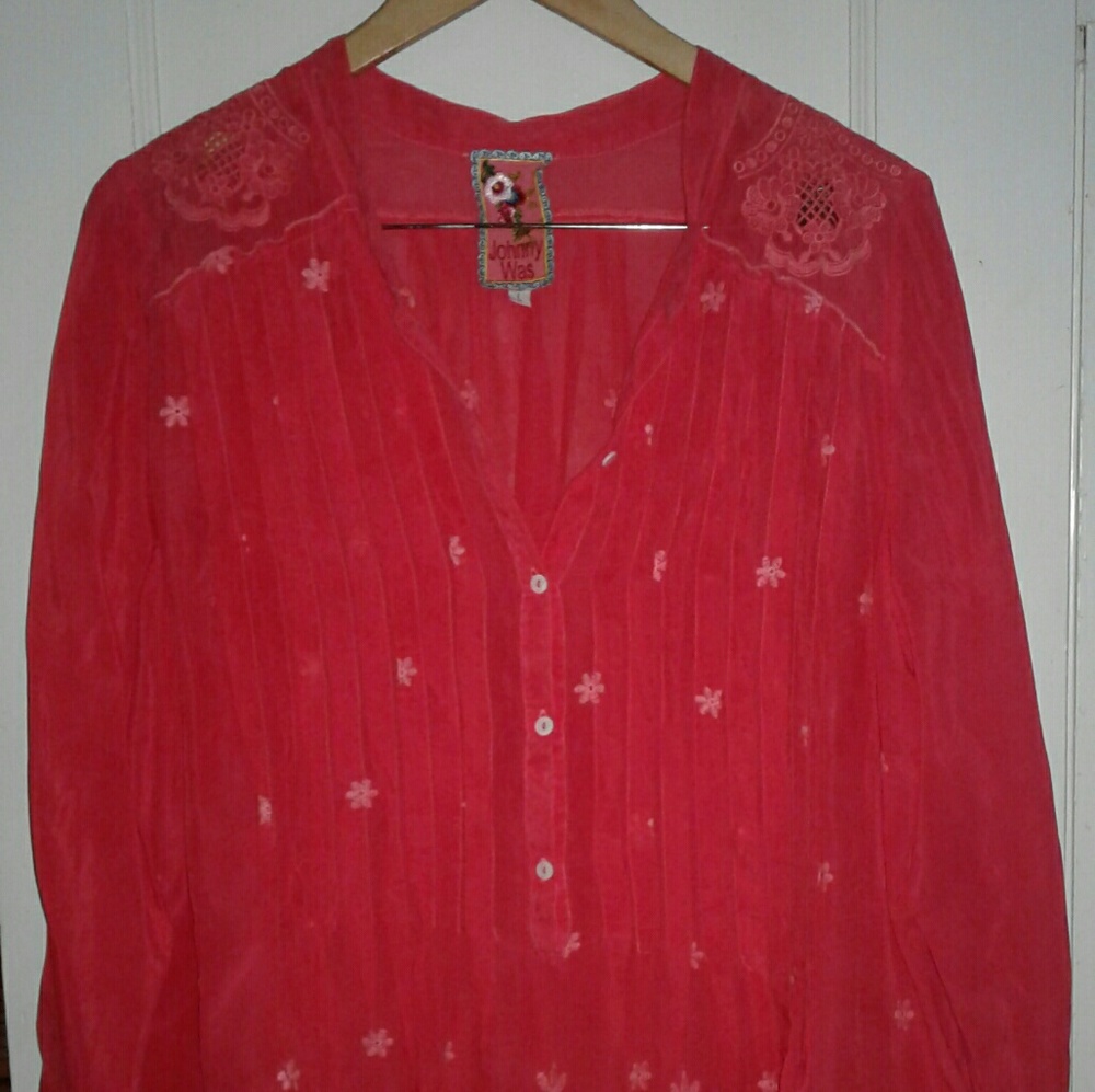 Johnny Was Embroidered Blouse - Picture 1 of 6