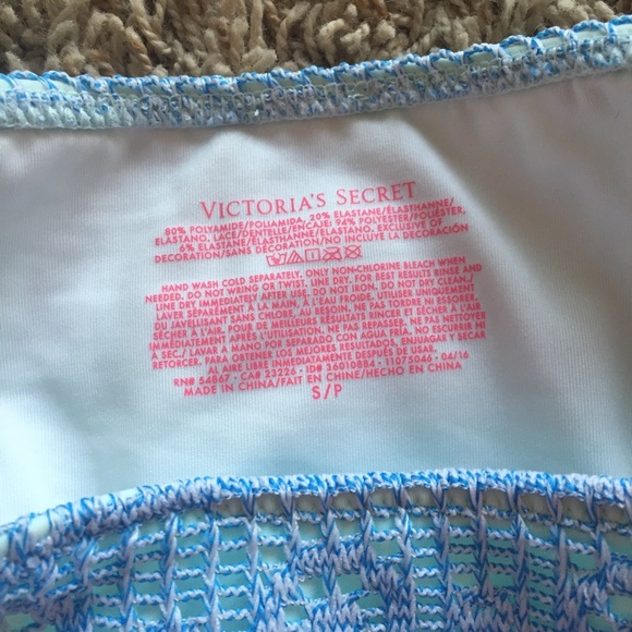 VICTORIA'S SECRET Women's Blue Bikini Bottom MED - Picture 2 of 5