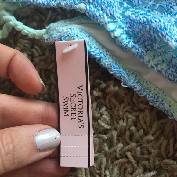 VICTORIA'S SECRET Women's Blue Bikini Bottom MED - Picture 3 of 5