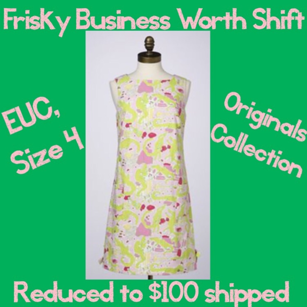 EUC lilly pulitzer Frisky Business Worth Shift
