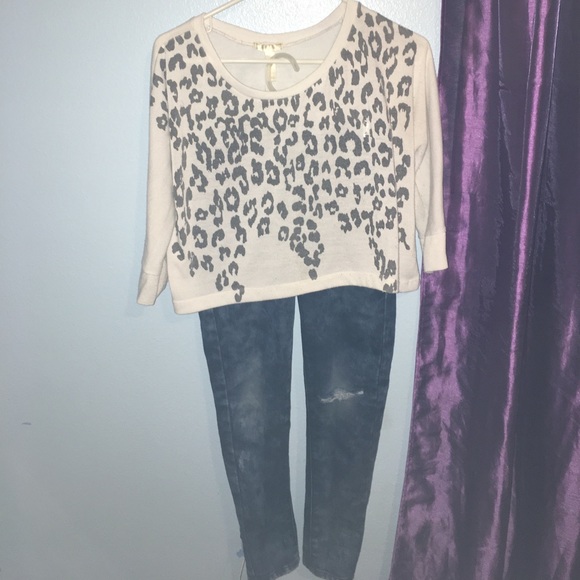 Zebra Crop long sleeve & Skinny jeans set - Picture 2 of 5