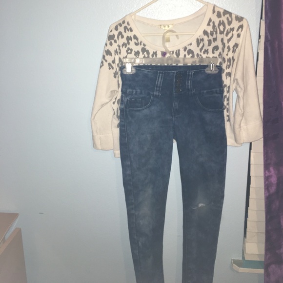 Zebra Crop long sleeve & Skinny jeans set - Picture 5 of 5