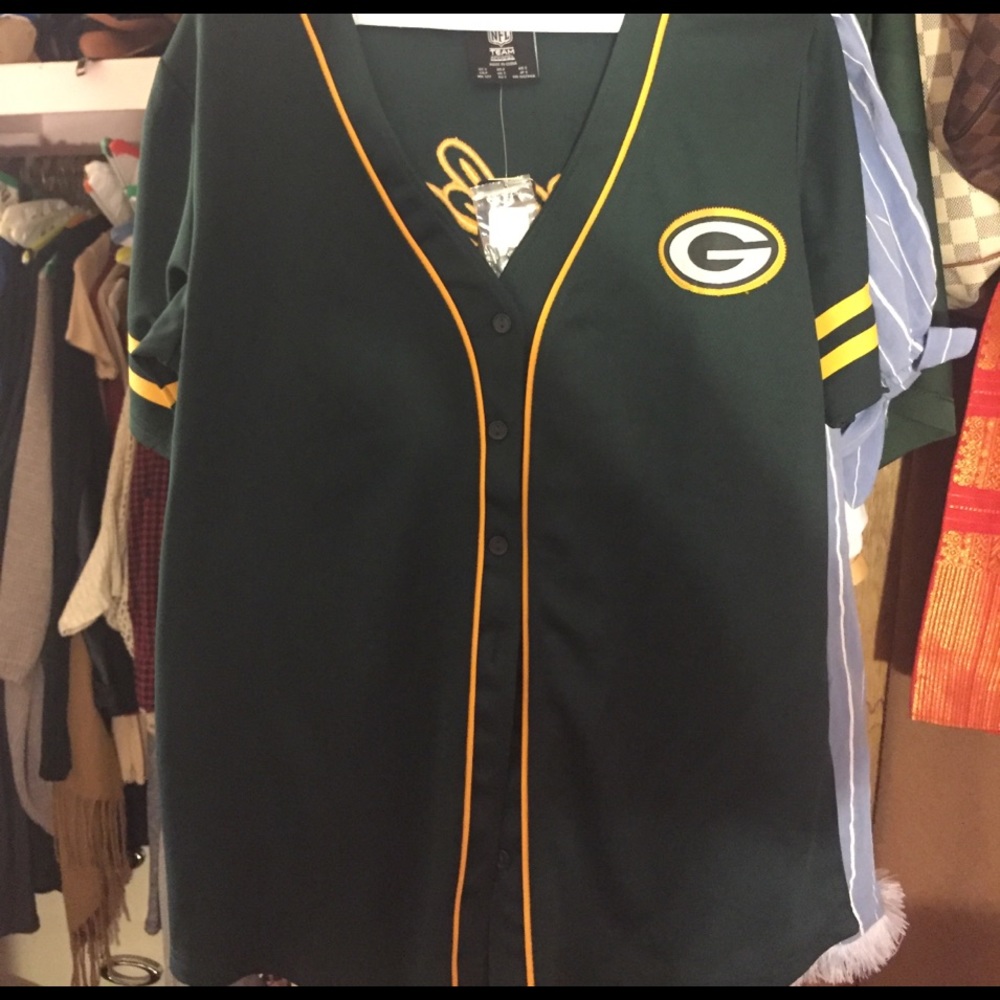 Green Bay Packers logo button down shirt