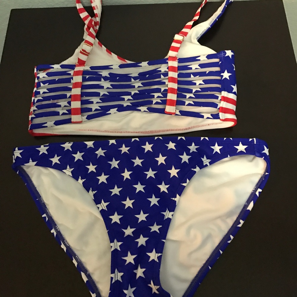 SALE NWT 4th of July USA Strappy Bikini - Picture 6 of 6