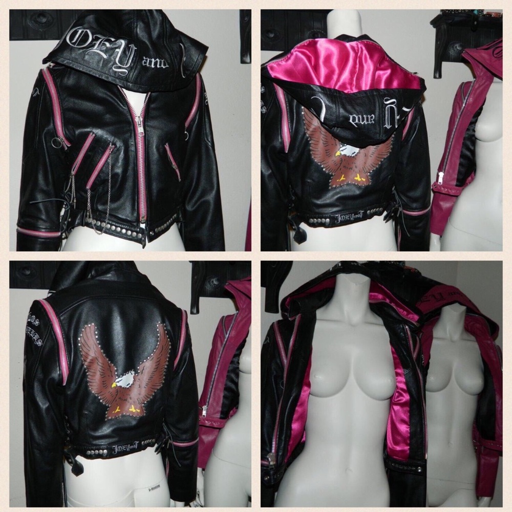 Black Leather Jacket/ Vest