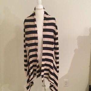 XL Navy Blue and beige cardigan