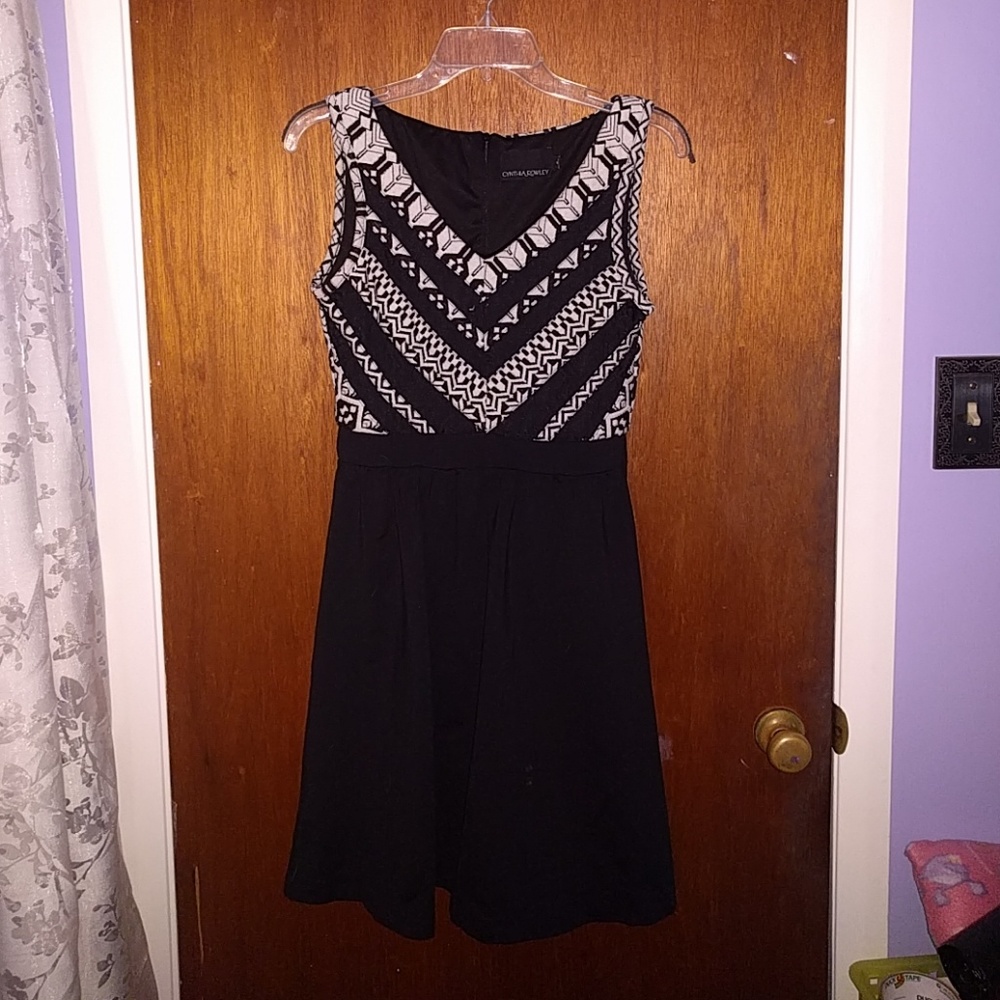 FINAL SALE Black and white dress