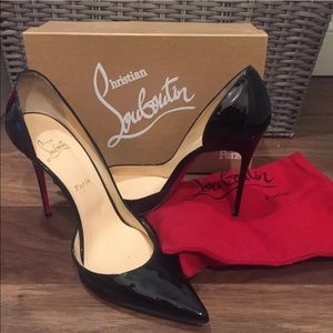 Christian Louboutin Iriza black patent 42 pumps