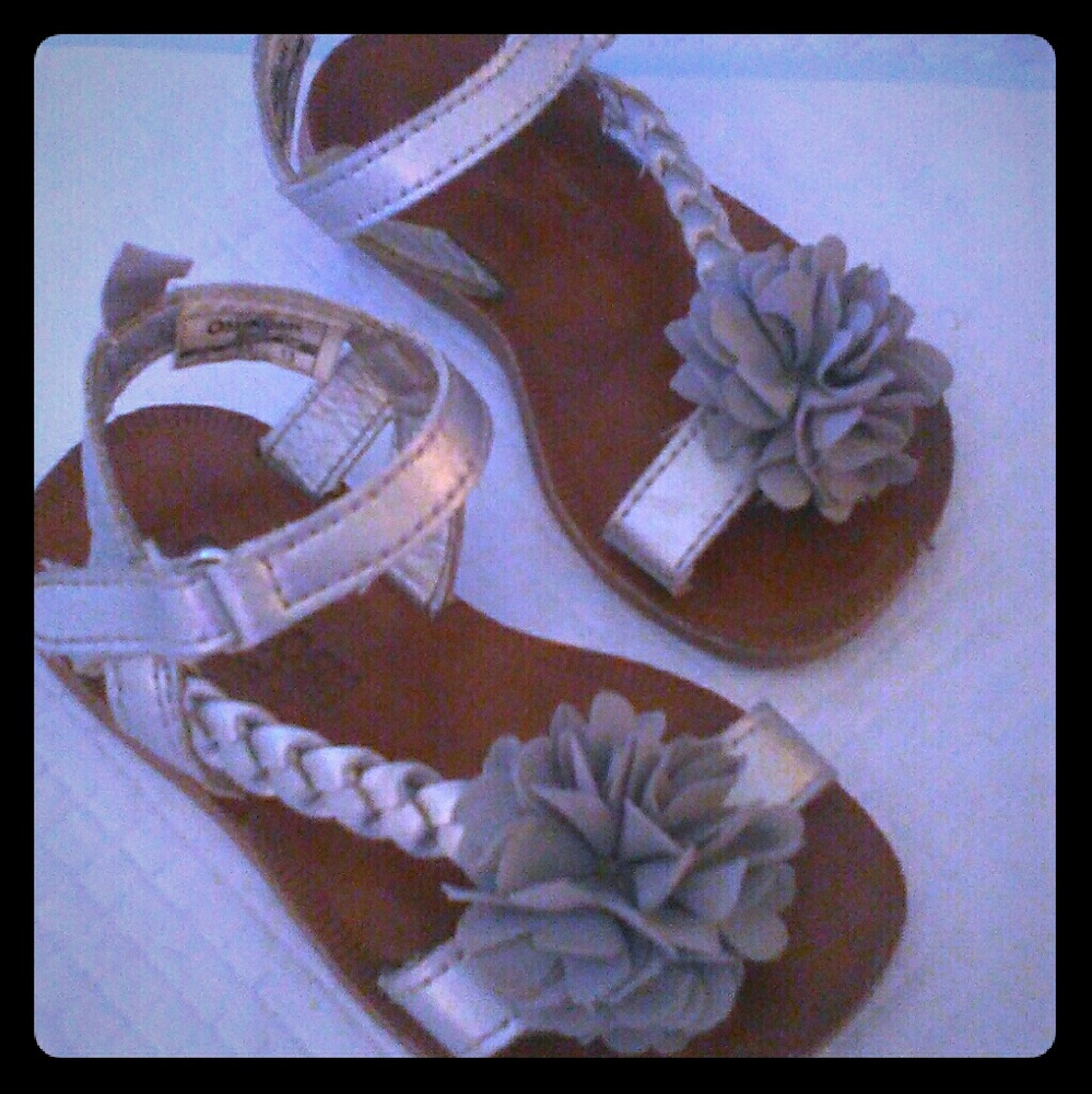 Silver Sandals sz 6