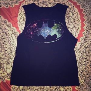Galaxy Batman Muscle Tee and Zodiac Crop Top