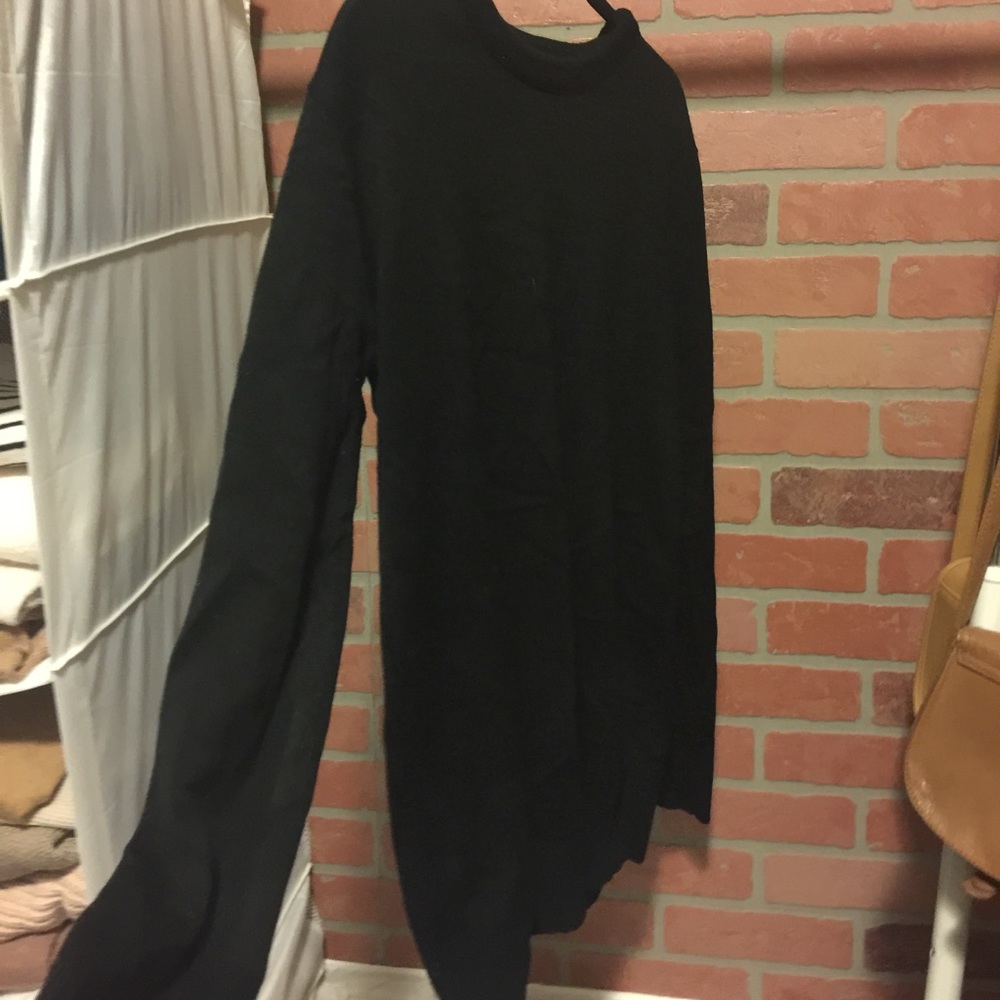 Lightweight Basic Black Layering Knit Sweater - image 2