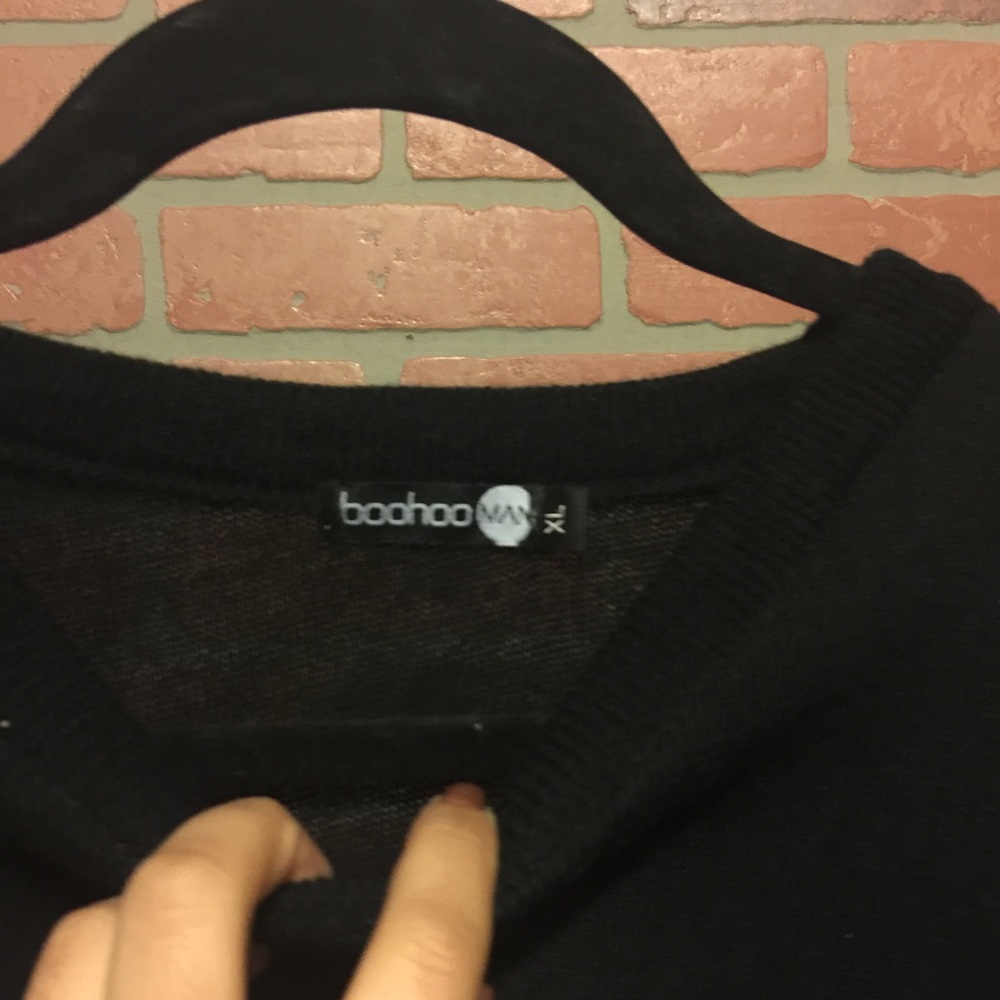 Lightweight Basic Black Layering Knit Sweater - image 3