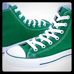 Green Converse High Tops