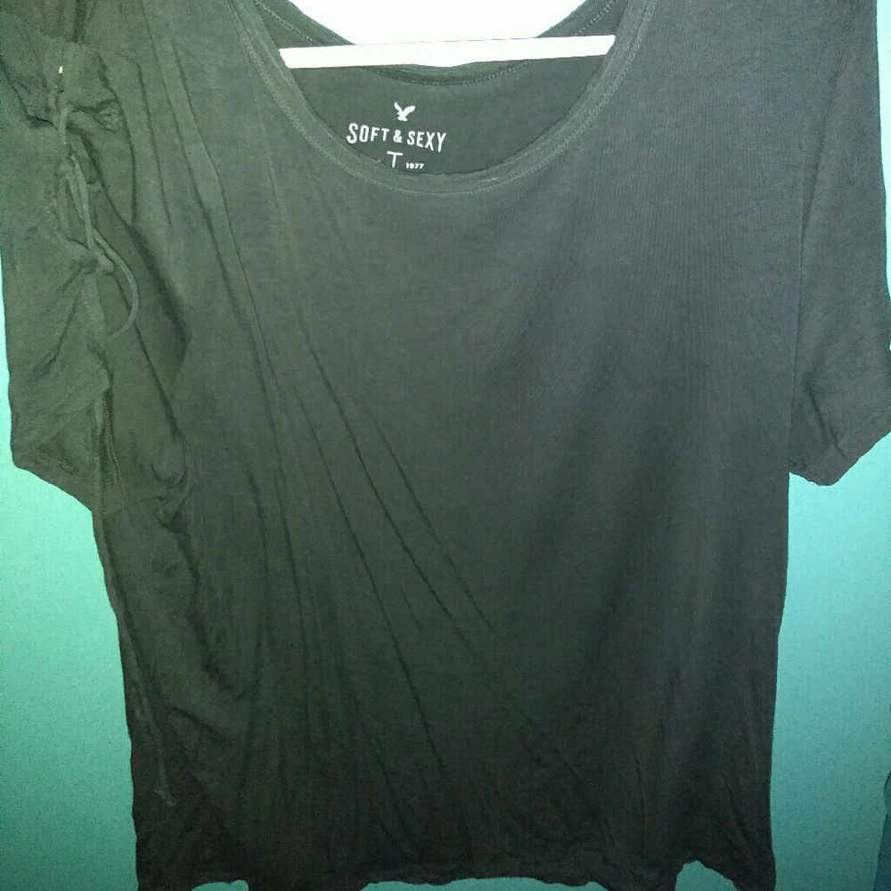 American Eagle Lace up Top