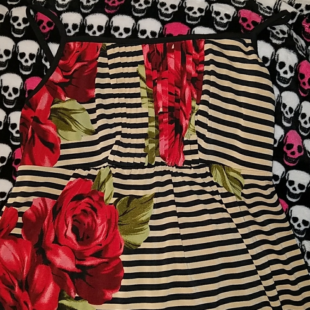 Brown and Black Rose Print Maxi Dress Size 14