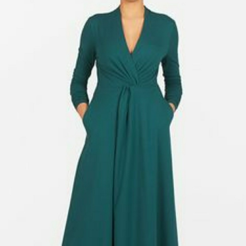 Deep Teal eShakti Maxi Dress Size 16W