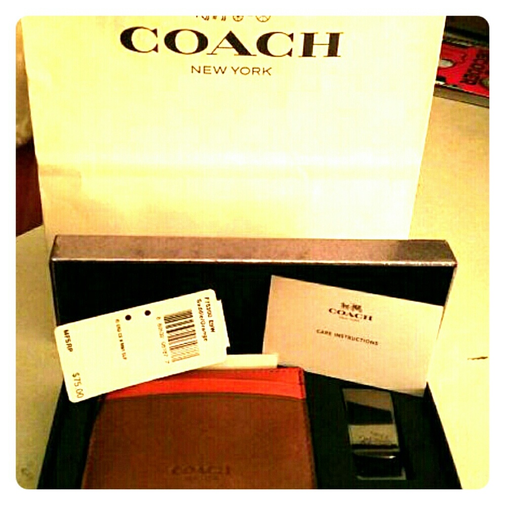 coach wallet and money clip men's bundle
