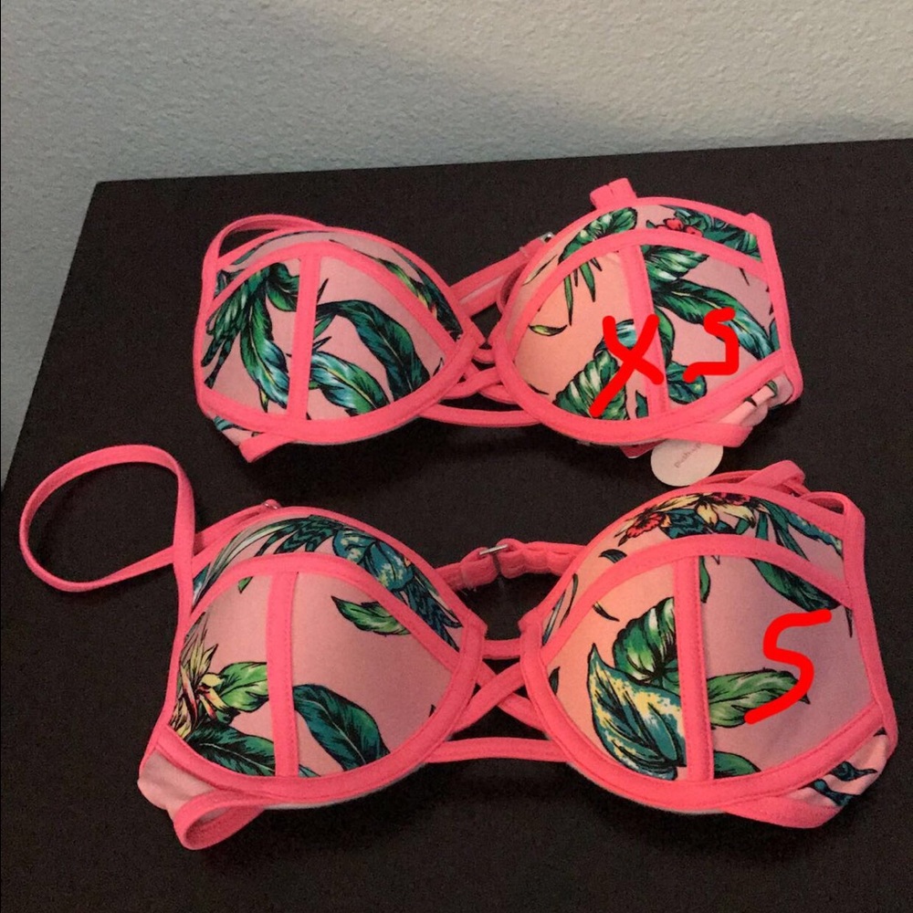 New Tropical Coral Push Up Bikini - Picture 5 of 7