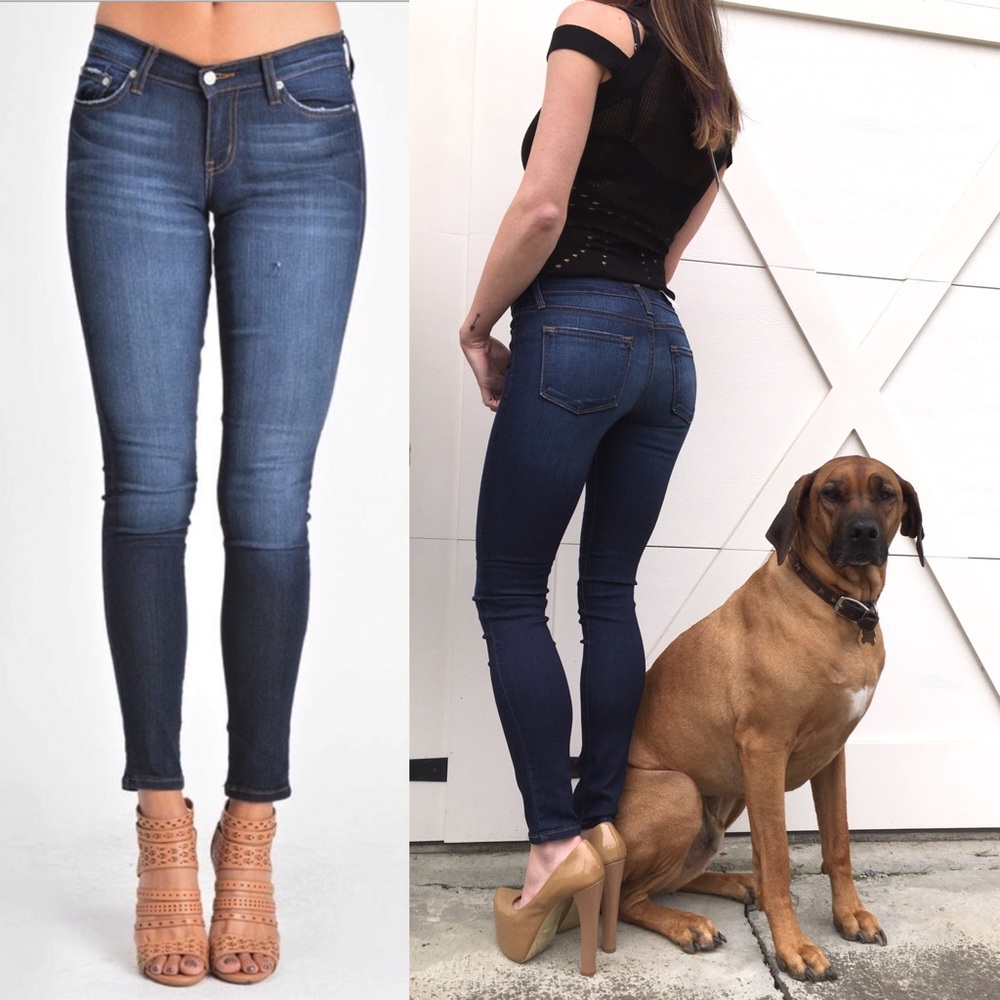 SOLD OUT •• Kayla's Dark Wash Distressed Jeans