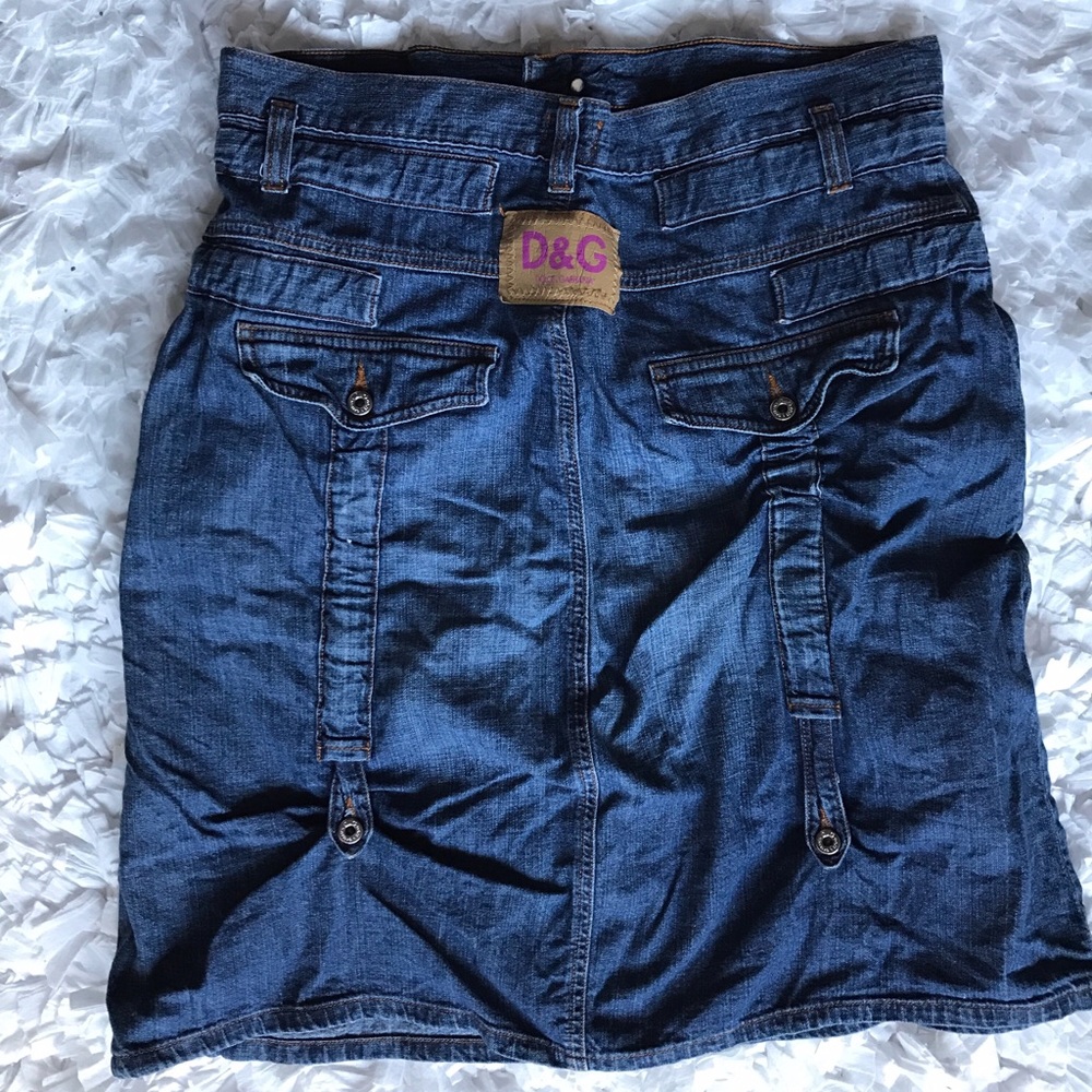 Authentic Dolce & Gabbana adjustable denim skirt